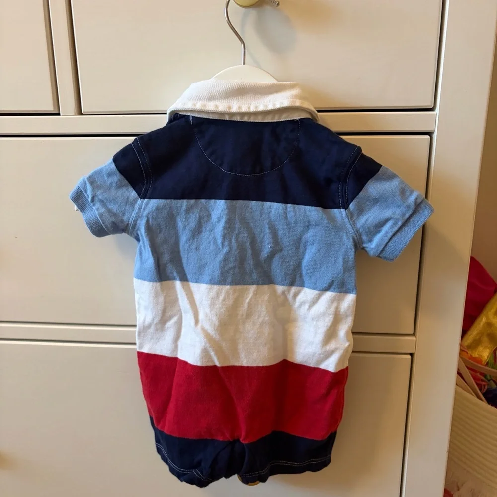 Ralph Lauren Block Stripe Romper Size 3 Months